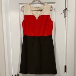 Banana Republic Red, Black, and Cream Mini Dress